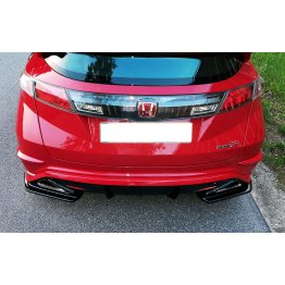 Накладки сплиттеры боковые на задний бампер на Honda Civic VIII Type R